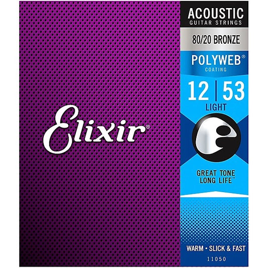 Elixir Polyweb Acoustic Guitar Strings - .012-.053 Light