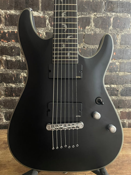 2024 Schecter Damien Platinum 7 Electric Guitar - Satin Black (USED)