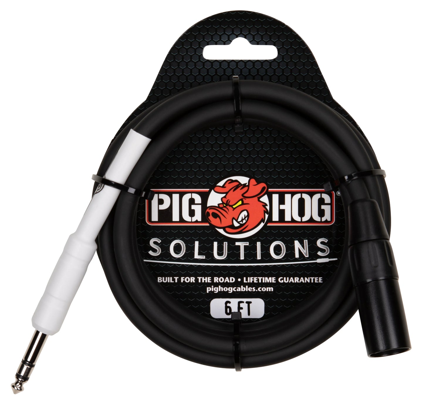 PIG HOG SOLUTIONS - XLR MALE TO 1/4" TRS, 6FT