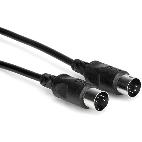 Hosa Technology MID-310 Standard MIDI Cable Male to MIDI Male Cable 10' - Black