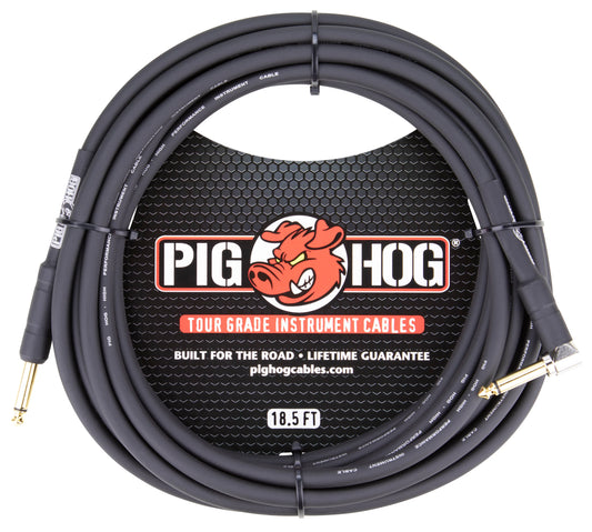 PIG HOG 18.5FT 1/4" - 1/4" RIGHT ANGLE 8MM INST. CABLE (NEW)
