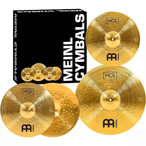 Meinl Cymbals HCS Basic Cymbal Set - 3-piece with Free 14-inch Crash