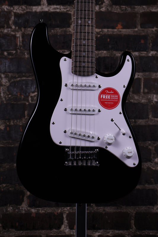 Squier Mini Stratocaster Electric Guitar - Black with Laurel Fingerboard