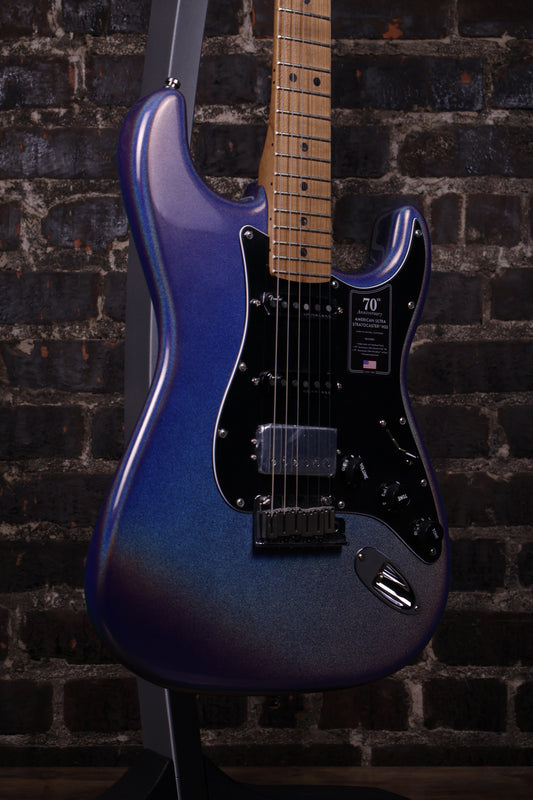 Fender 70th Anniversary Ultra Stratocaster® HSS, Maple Fingerboard, Amethyst (B-stock, W/ warranty)