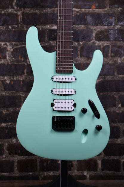 IBANEZ S561SFM Ibanez Standard S561 Electric Guitar - Sea Foam Green MatteSolidbody Electric Guitar with Meranti Body, Maple Neck, Rosewood Fretboard, 2 Single-coil Pickups, and 1 Humbucker - Sea Foam Green Matte