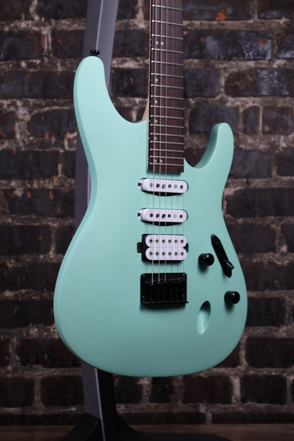 IBANEZ S561SFM Ibanez Standard S561 Electric Guitar - Sea Foam Green MatteSolidbody Electric Guitar with Meranti Body, Maple Neck, Rosewood Fretboard, 2 Single-coil Pickups, and 1 Humbucker - Sea Foam Green Matte