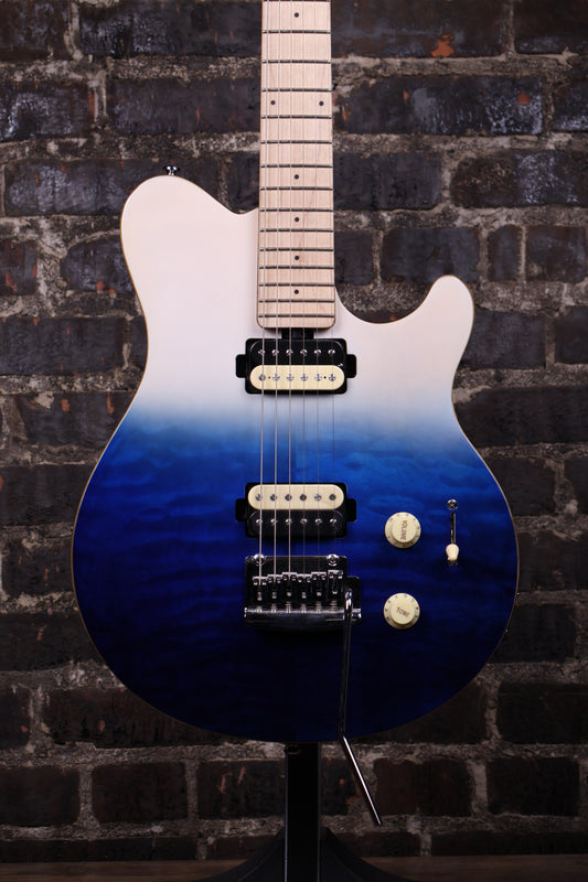 STERLING AX3QMSPBM1 Sterling By Music Man Axis Quilted Maple Electric Guitar - Spectrum Blue