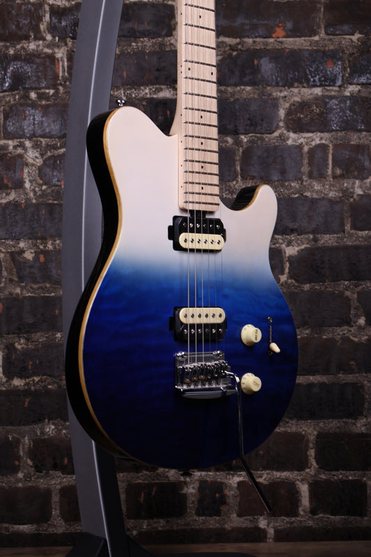 STERLING AX3QMSPBM1 Sterling By Music Man Axis Quilted Maple Electric Guitar - Spectrum Blue