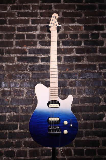 STERLING AX3QMSPBM1 Sterling By Music Man Axis Quilted Maple Electric Guitar - Spectrum Blue