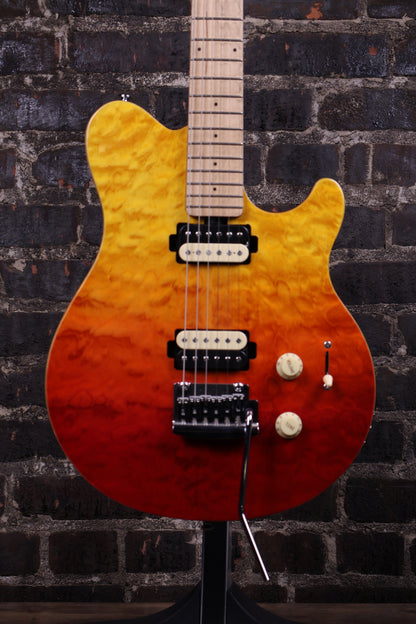 Sterling By Music Man Axis Quilted Maple Electric Guitar - Spectrum Red (B-stock)