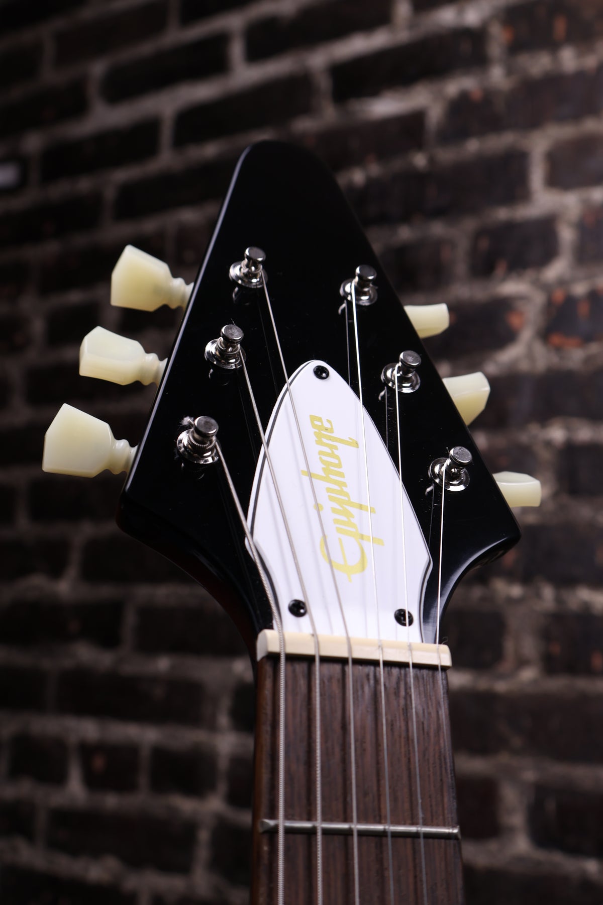 Epiphone Jimi Hendrix "Love Drops" Flying V Electric Guitar Ebony w/Artwork