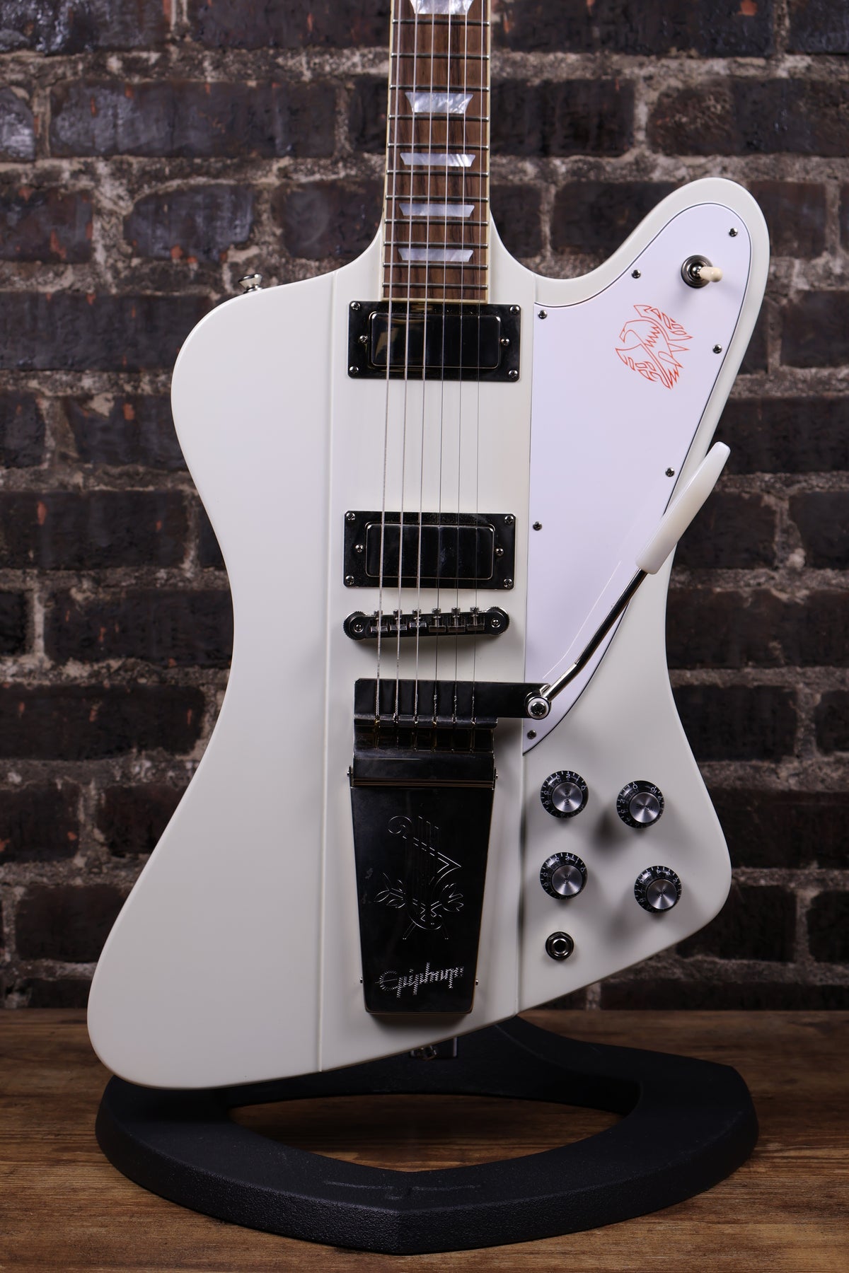 Epiphone 1963 Firebird V Reissue With Maestro Vibrola Electric Guitar Polaris White (USED)