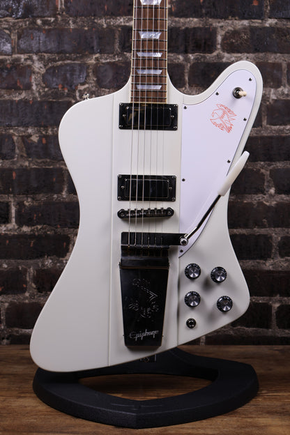 Epiphone 1963 Firebird V Reissue With Maestro Vibrola Electric Guitar Polaris White (USED)