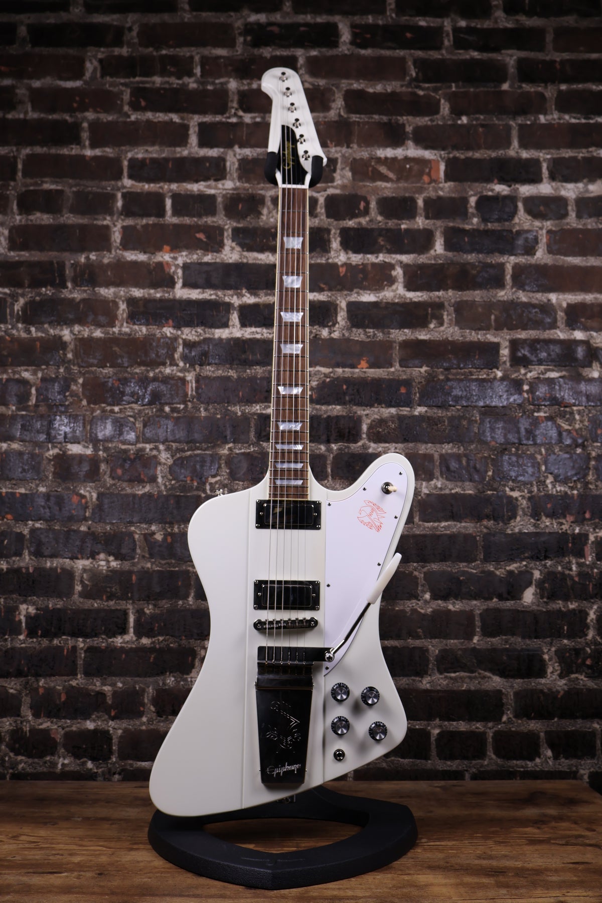 Epiphone 1963 Firebird V Reissue With Maestro Vibrola Electric Guitar Polaris White (USED)