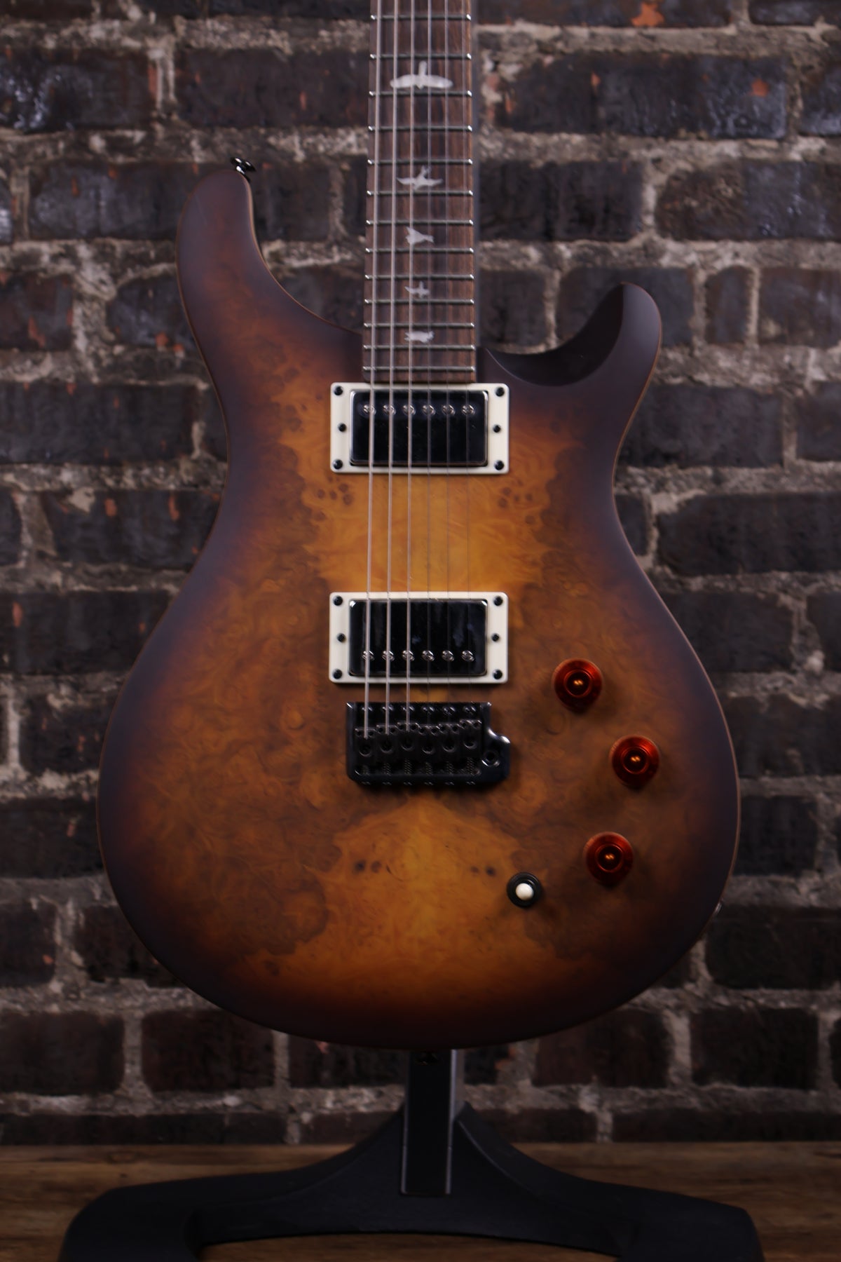 PRS SE Exotic DGT Laurel Burl Electric Guitar - McCarty Tobacco Burst w/Gig Bag