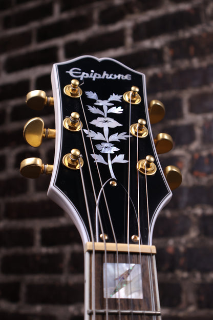 Epiphone Emily Wolfe Sheraton White Hollow Body Electric Guitar (USED)
