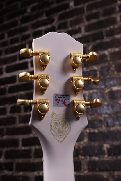 Epiphone Emily Wolfe Sheraton White Hollow Body Electric Guitar (USED)