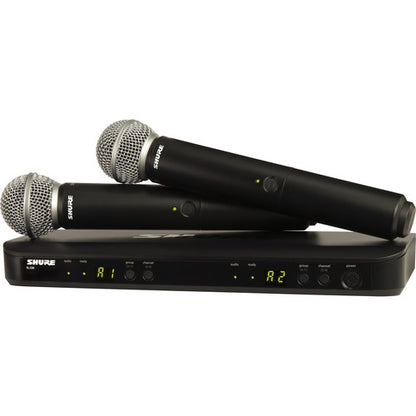 Shure BLX288/PG58 Dual Channel Wireless Handheld Microphone System - H9 Band (NEW)