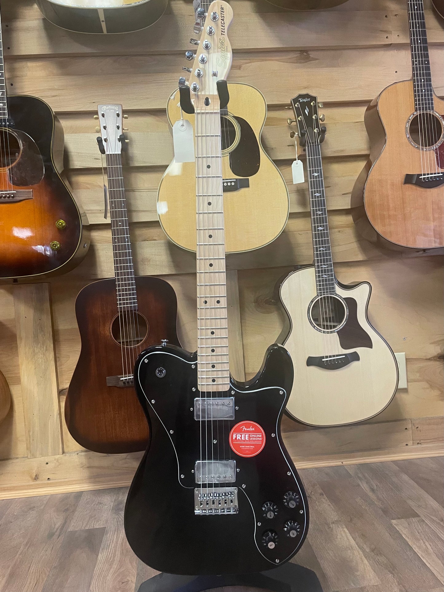 Squier Affinity Series Telecaster Deluxe Electric Guitar - Black with Maple Fingerboard (NEW)