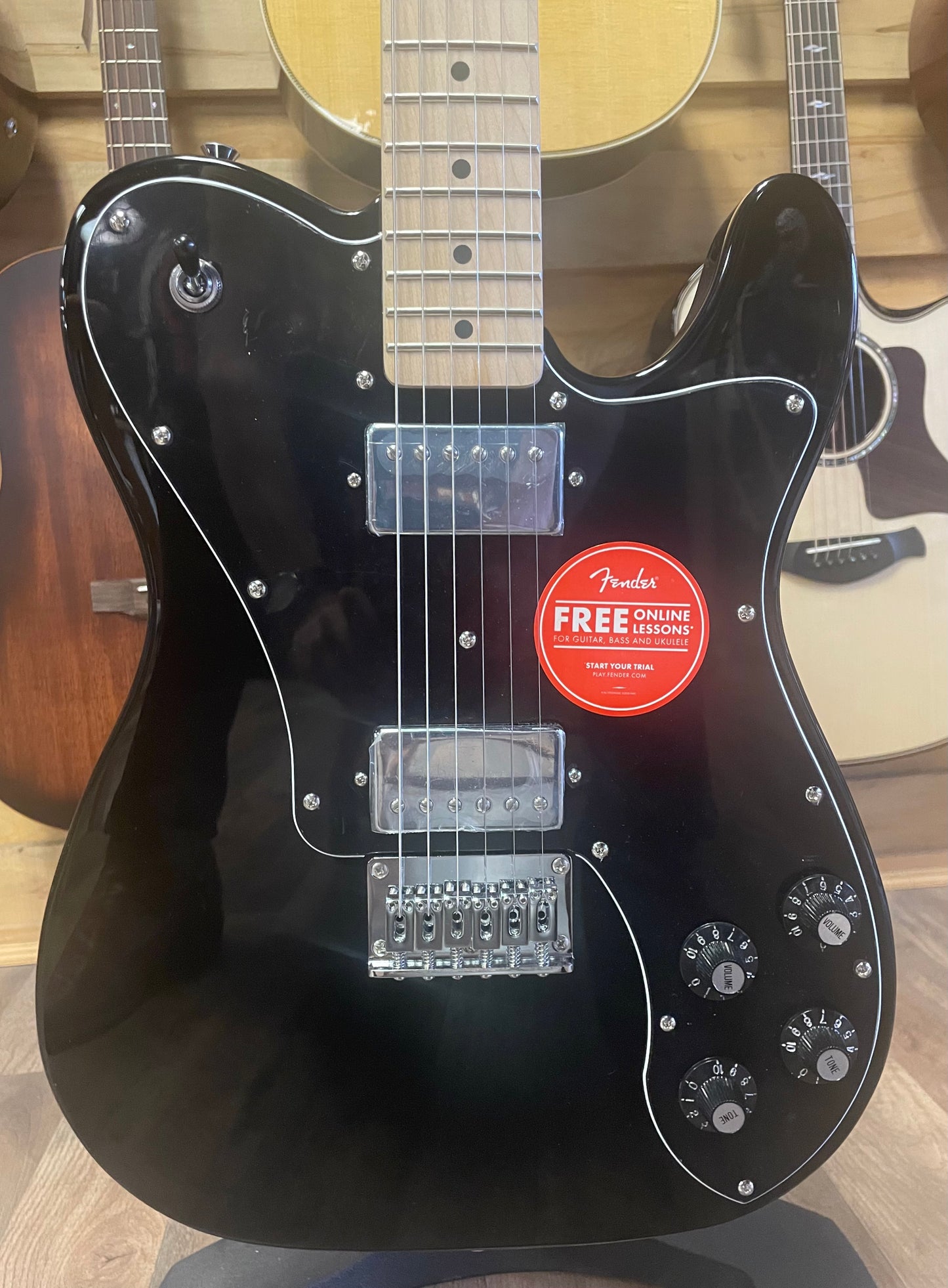 Squier Affinity Series Telecaster Deluxe Electric Guitar - Black with Maple Fingerboard (NEW)