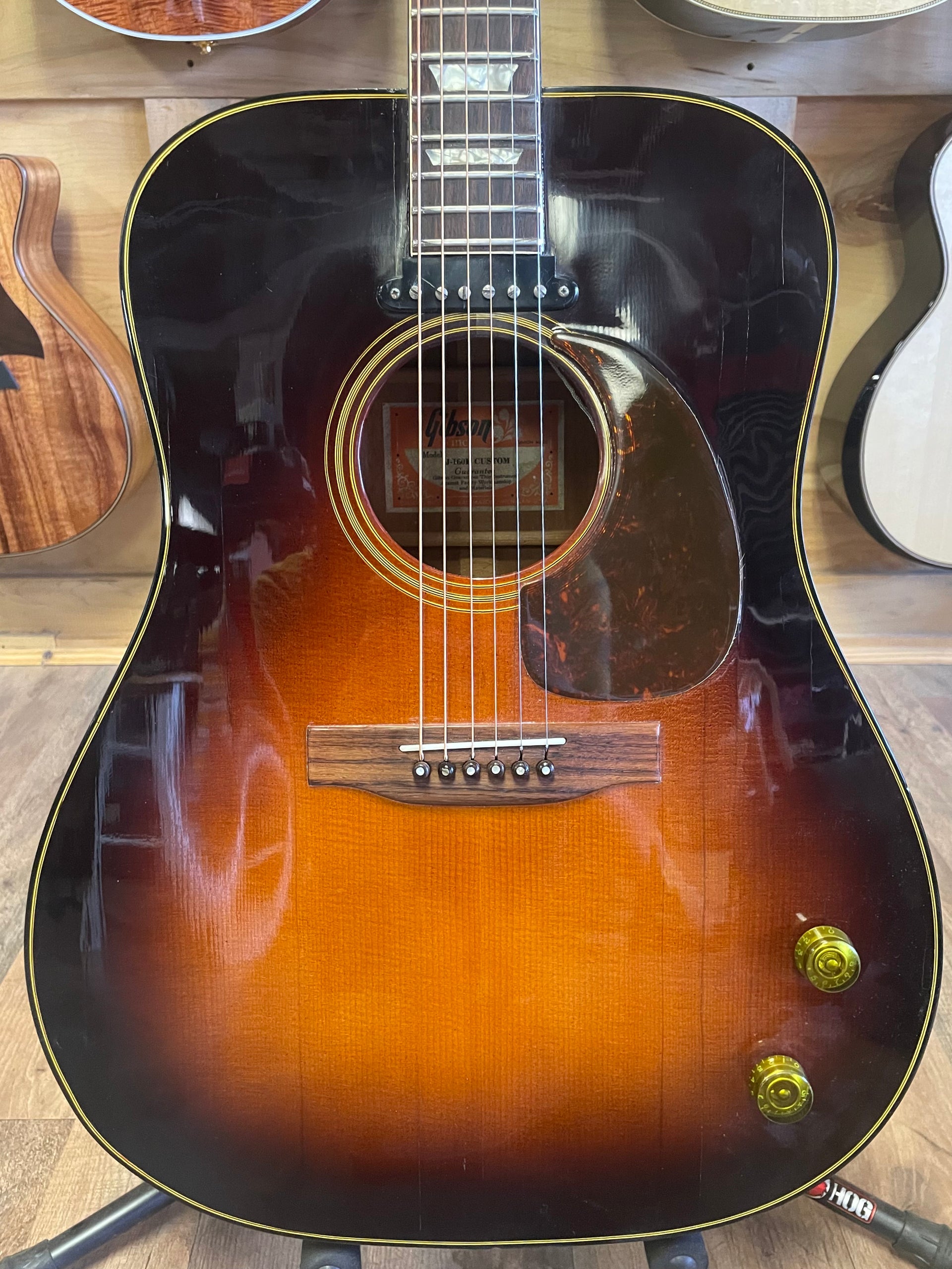 Early 70's Gibson J-160E Custom- Sunburst (USED) – Allen Music Shop