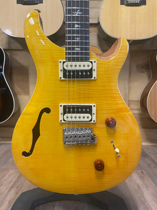 PRS SE Custom 22 Semi-hollow Electric Guitar - Santana Yellow (NEW)