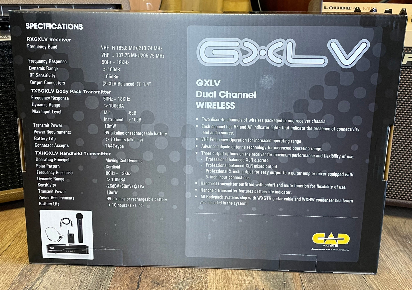CAD GXLVHBH VHF Wireless Combo System- H Frequency Band