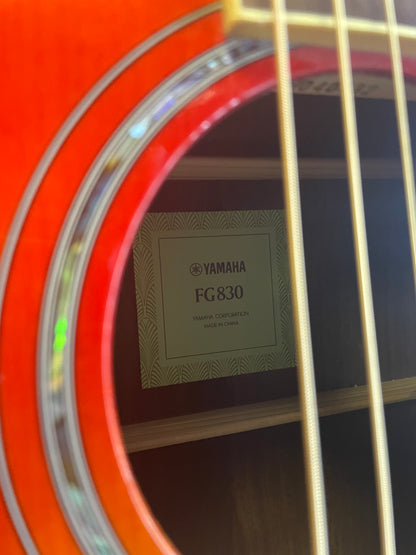 Yamaha FG830 Dreadnought Acoustic Guitar - Autumn Burst (NEW)